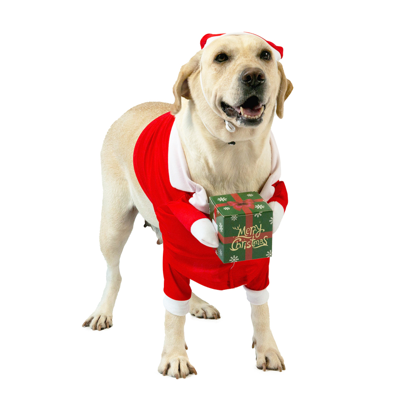 CuteBone Christmas Dog Pajamas Costumes Cute Pjs Pet Clothes Winter Holiday Outfit Shirt for Doggie Onesies