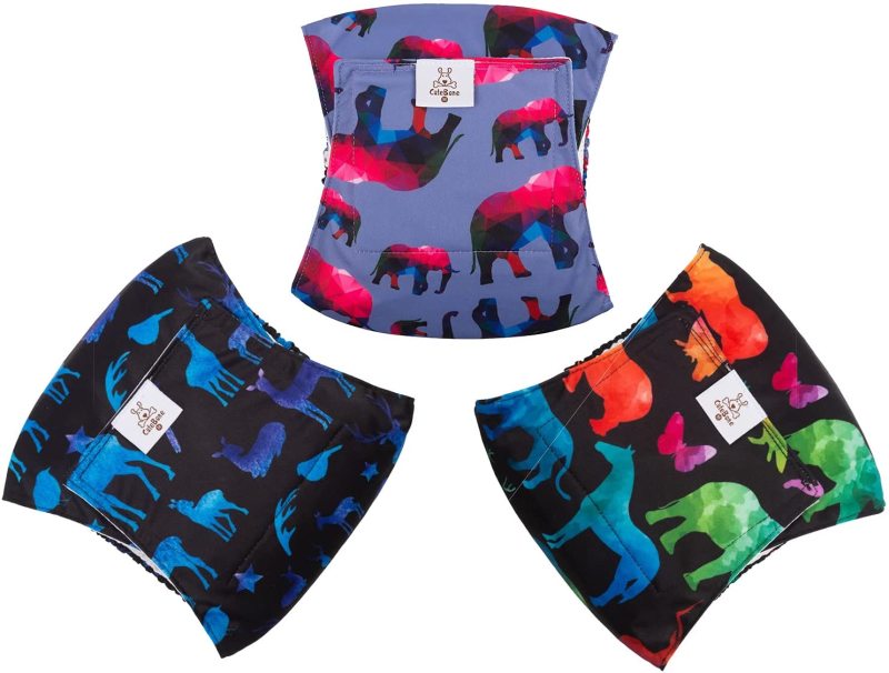 CuteBone Dog Diapers Male Washable Belly Band for Male Dogs Wraps 3pcs a Pack