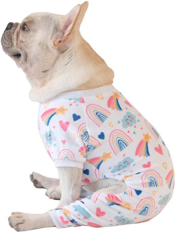 CuteBone Dog Pajamas Outfit Cute Cat Clothes Pet Pjs Soft Onesie for Small Dogs