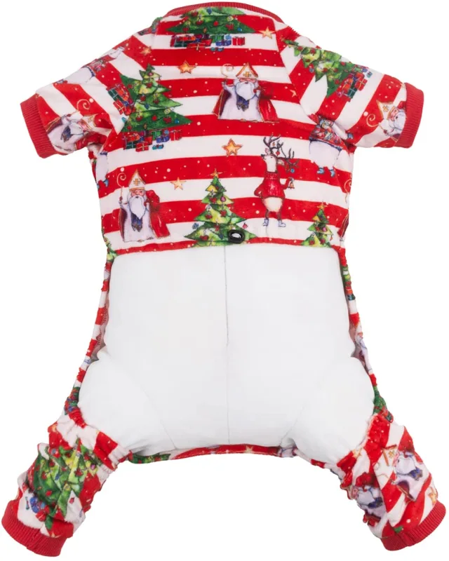 CuteBone Christmas Dog Pajamas Costumes Cute Pjs Pet Clothes Winter Holiday Outfit Shirt for Doggie Onesies