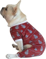 CuteBone Christmas Dog Pajamas Costumes Cute Pjs Pet Clothes Winter Holiday Outfit Shirt for Doggie Onesies