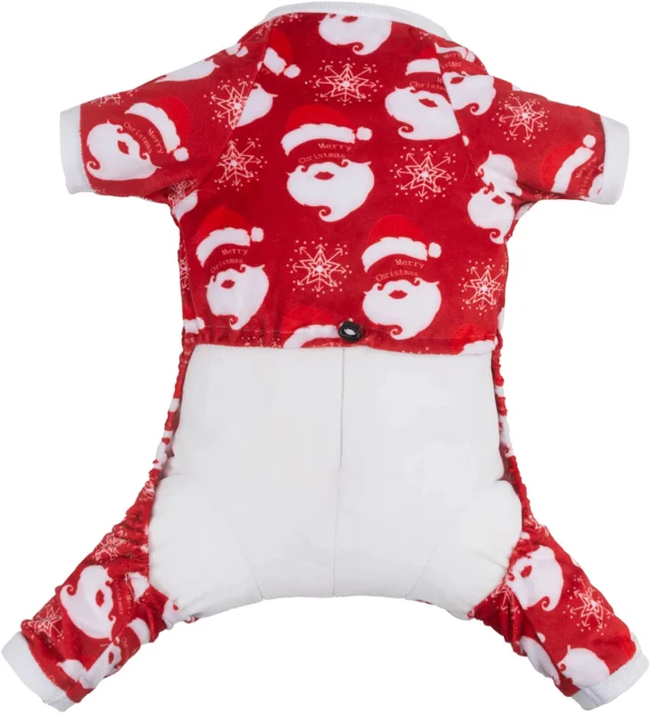 CuteBone Christmas Dog Pajamas Costumes Cute Pjs Pet Clothes Winter Holiday Outfit Shirt for Doggie Onesies