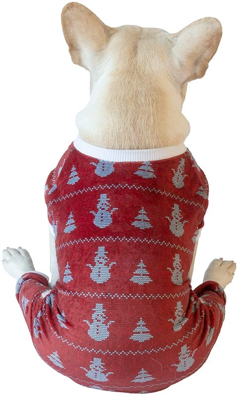 CuteBone Christmas Dog Pajamas Costumes Cute Pjs Pet Clothes Winter Holiday Outfit Shirt for Doggie Onesies