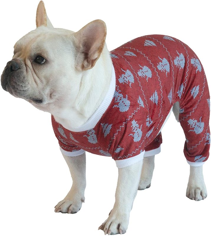 CuteBone Christmas Dog Pajamas Costumes Cute Pjs Pet Clothes Winter Holiday Outfit Shirt for Doggie Onesies