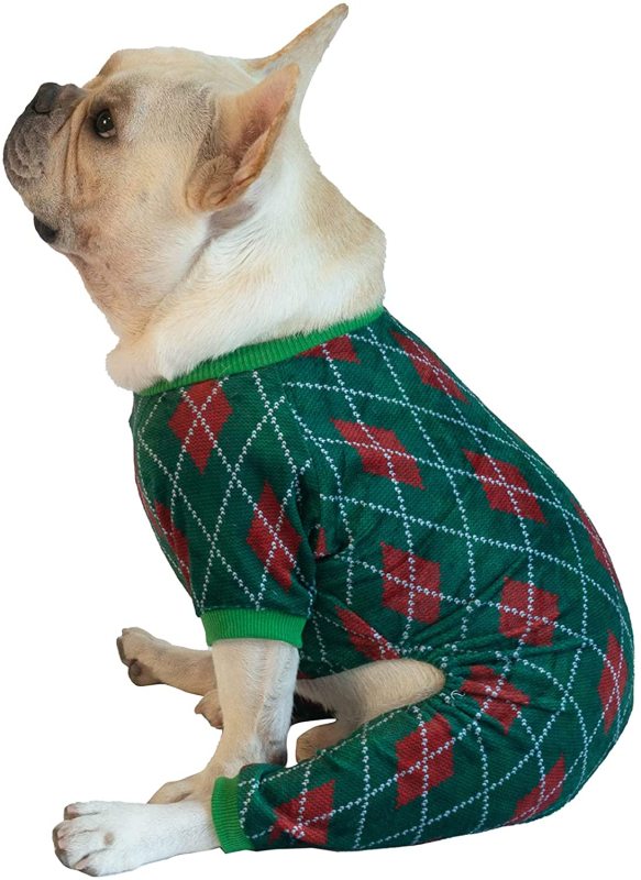 CuteBone Christmas Dog Pajamas Costumes Cute Pjs Pet Clothes Winter Holiday Outfit Shirt for Doggie Onesies