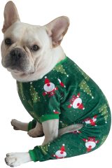 CuteBone Christmas Dog Pajamas Costumes Cute Pjs Pet Clothes Winter Holiday Outfit Shirt for Doggie Onesies