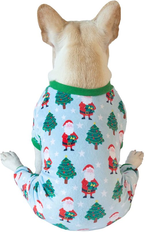 CuteBone Christmas Dog Pajamas Costumes Cute Pjs Pet Clothes Winter Holiday Outfit Shirt for Doggie Onesies