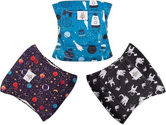 CuteBone Dog Diapers Male Washable Belly Band for Male Dogs Wraps 3pcs a Pack