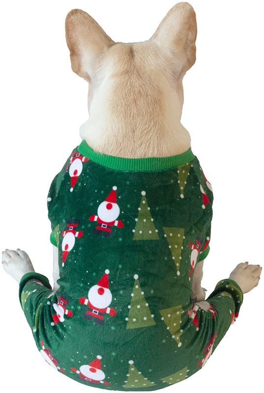 CuteBone Christmas Dog Pajamas Costumes Cute Pjs Pet Clothes Winter Holiday Outfit Shirt for Doggie Onesies