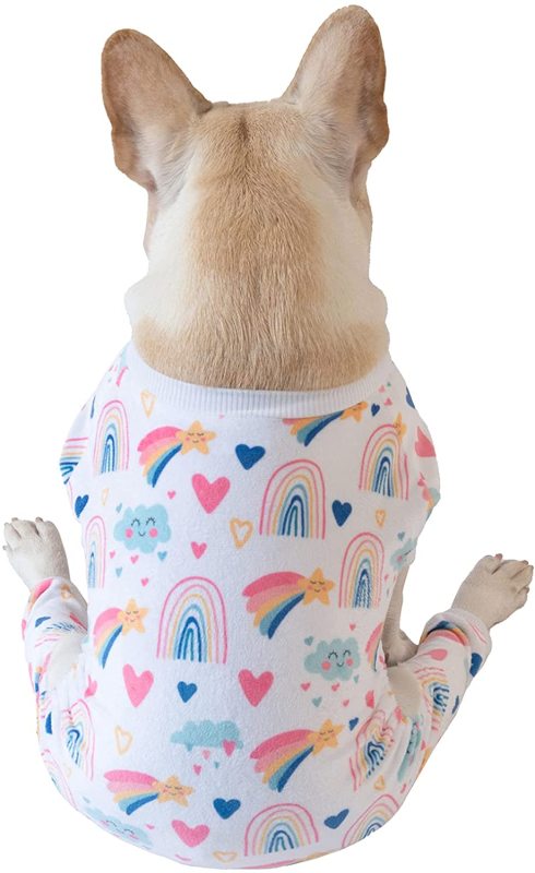 CuteBone Dog Pajamas Outfit Cute Cat Clothes Pet Pjs Soft Onesie for Small Dogs