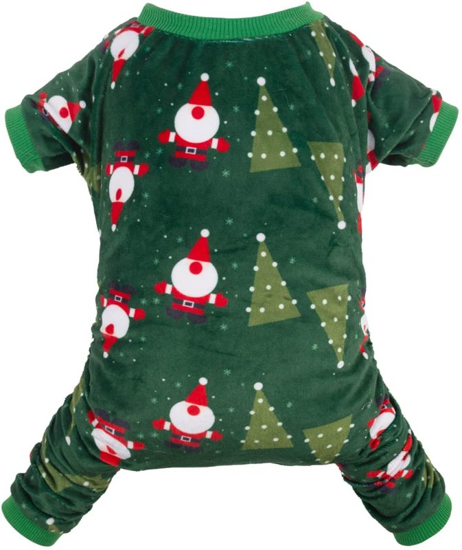 CuteBone Christmas Dog Pajamas Costumes Cute Pjs Pet Clothes Winter Holiday Outfit Shirt for Doggie Onesies