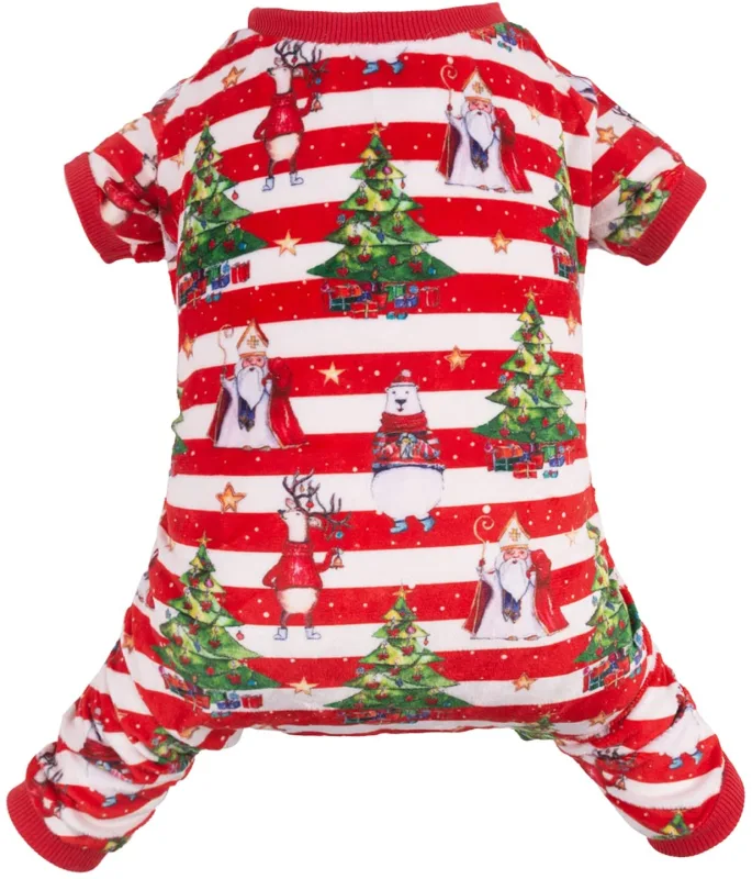 CuteBone Christmas Dog Pajamas Costumes Cute Pjs Pet Clothes Winter Holiday Outfit Shirt for Doggie Onesies