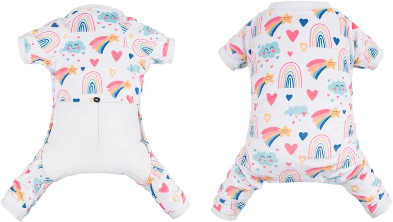 CuteBone Dog Pajamas Outfit Cute Cat Clothes Pet Pjs Soft Onesie for Small Dogs