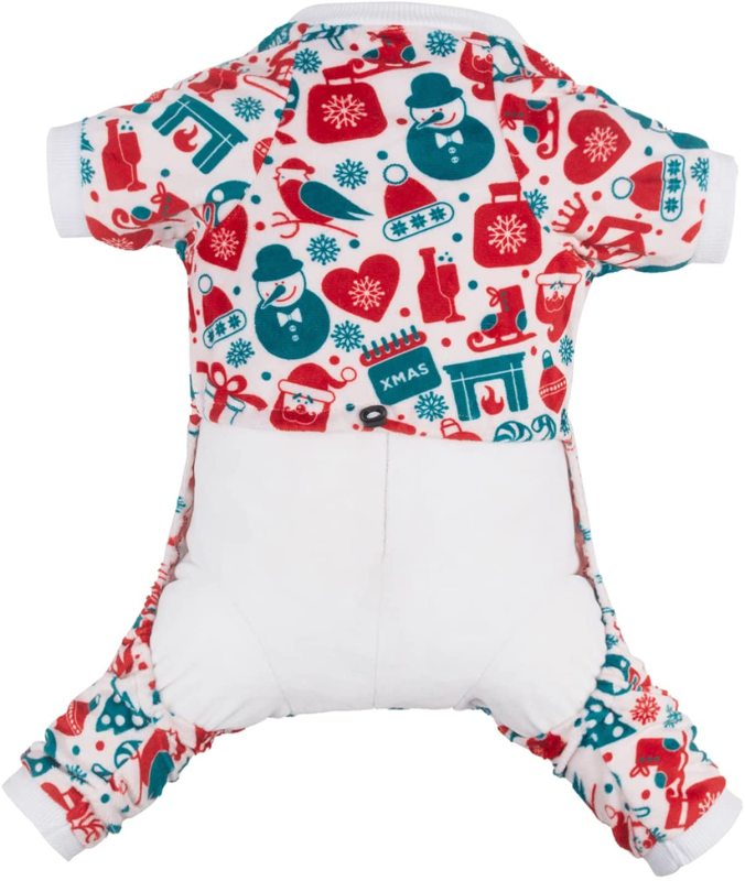 CuteBone Christmas Dog Pajamas Costumes Cute Pjs Pet Clothes Winter Holiday Outfit Shirt for Doggie Onesies