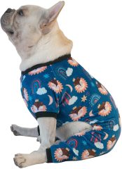 CuteBone Dog Pajamas Soft Cat Clothes Cute Puppy Apparel Doggie Jumpsuit Pet Pjs Onesie