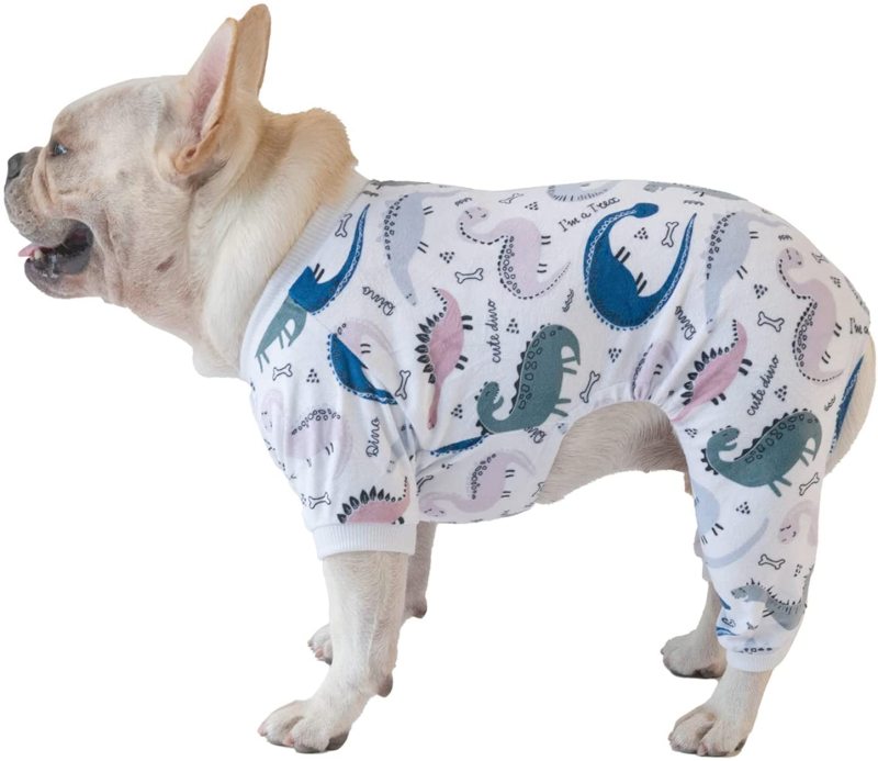 CuteBone Soft Puppy Pajamas Cute Dog Pjs Jumpsuit Pet Clothes Apparel