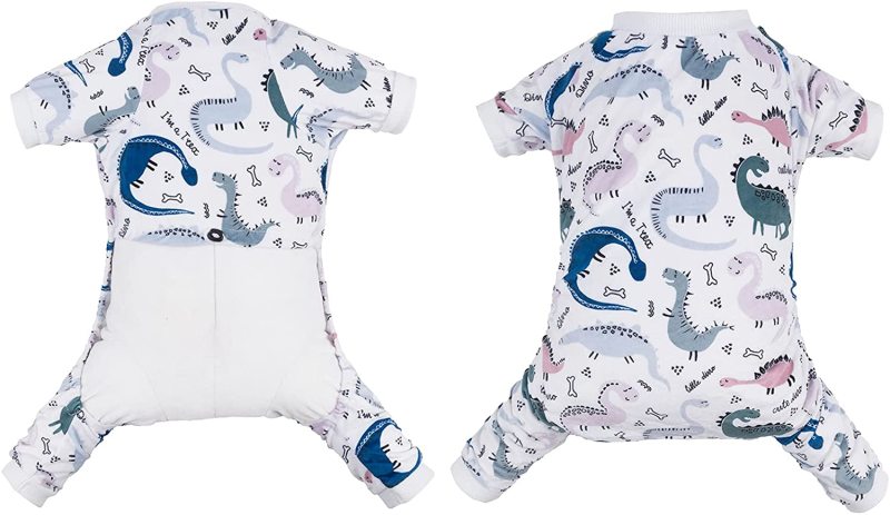 CuteBone Soft Puppy Pajamas Cute Dog Pjs Jumpsuit Pet Clothes Apparel