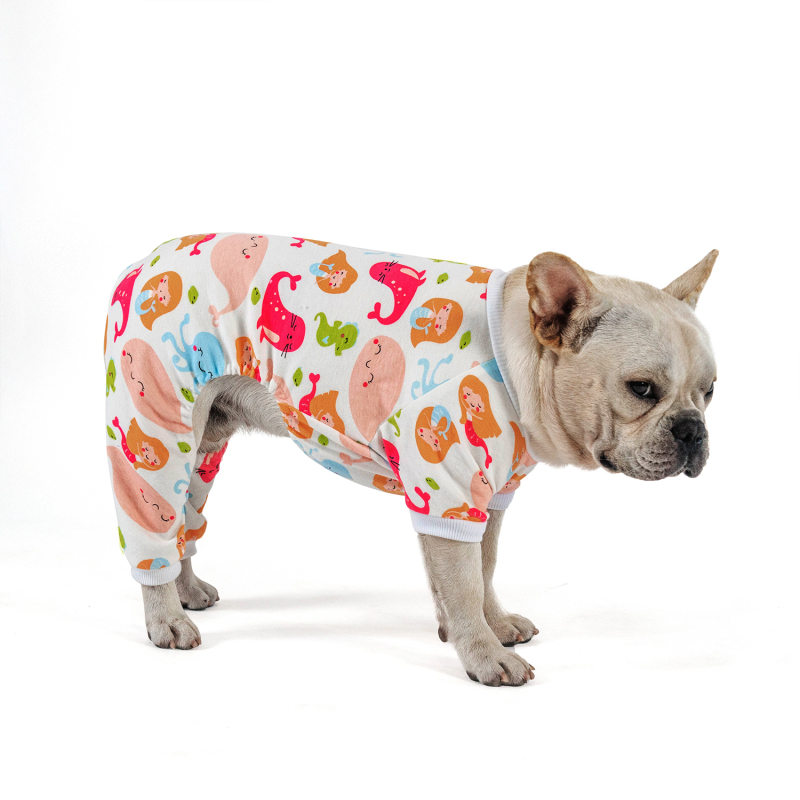 2 pack of Cotton Dog Pajamas - Strawberry&amp;Mermaid