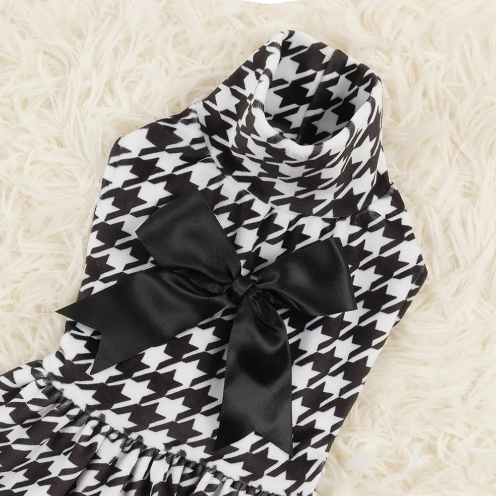 cutebone Dog dress with bow tie gift DW02