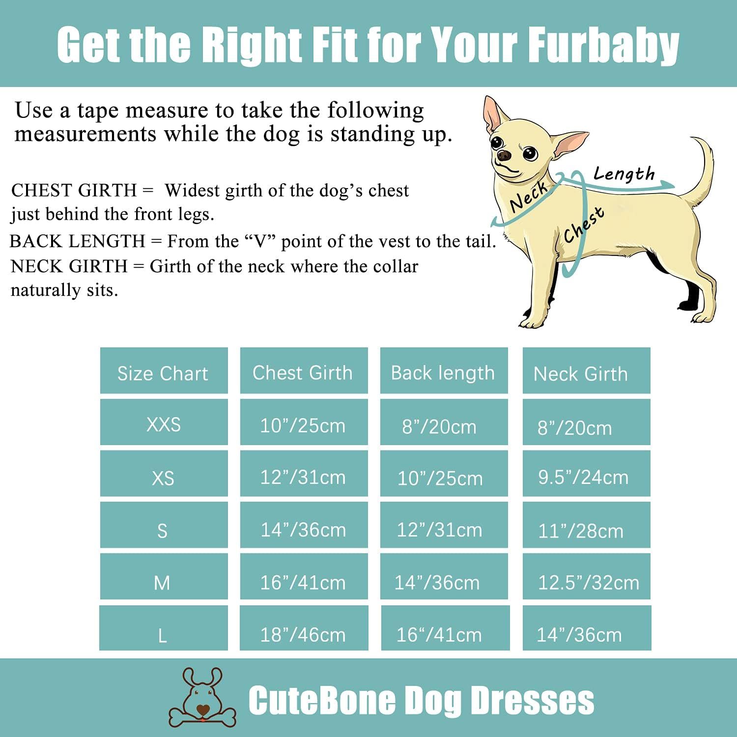 CuteBone Houndstooth Dog Dress Velvet Turtleneck Puppy Skirt with Bow Hair Rope Birthday Gift CVA15-D