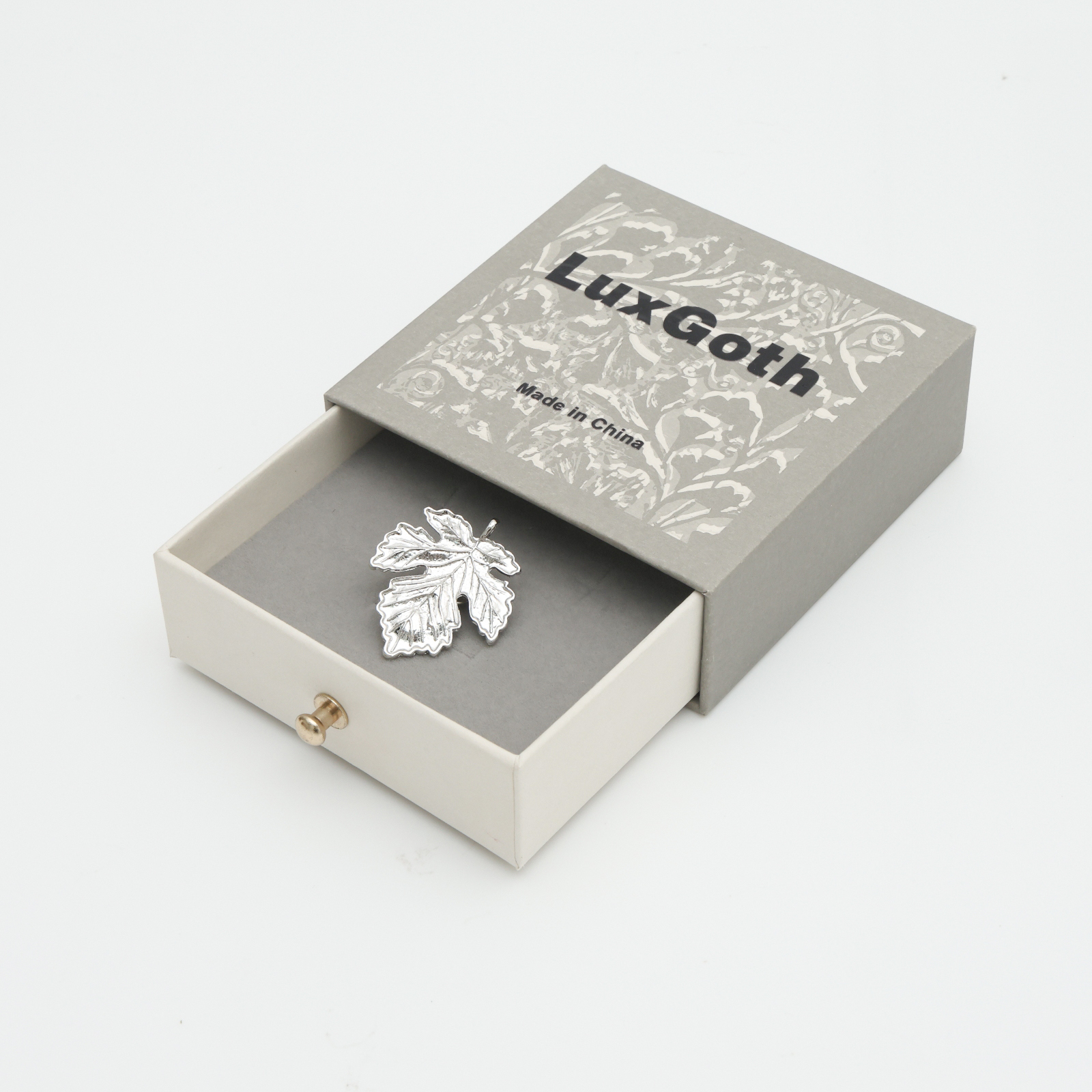 LuxGoth Stainless Steel Hollow Maple Leaf Lapel Pins - Pair of Exquisite Men's Brooches with Detailed Leaf Texture, Perfect for Adding a Touch of Vintage Autumn Style