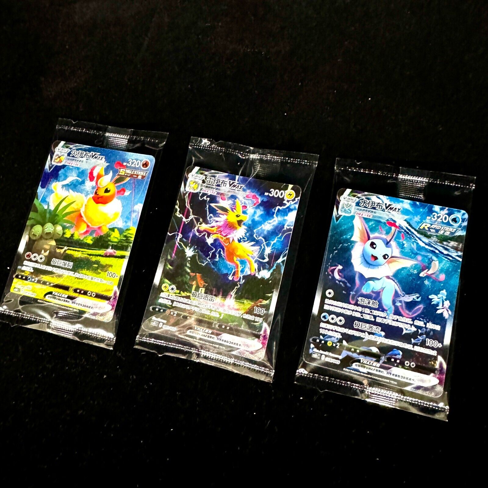 Pokemon 2024 TCG S-Chinese Jolteon Flareon Vaporeon Vmax