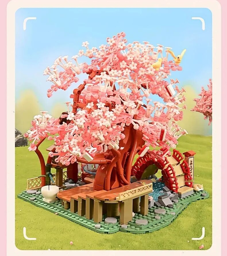 Official Hatsune Miku LARGE Cherry Blossom Building Blocks Set Creative - NEW