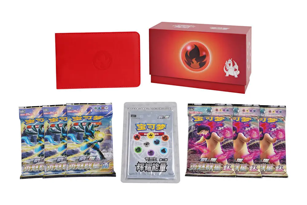 Pokmon Trading Card Game Simplified Chinese Radiant Energy Pokmon Card  Collection Binder Gift Box (Fire /Fighting /Dark)