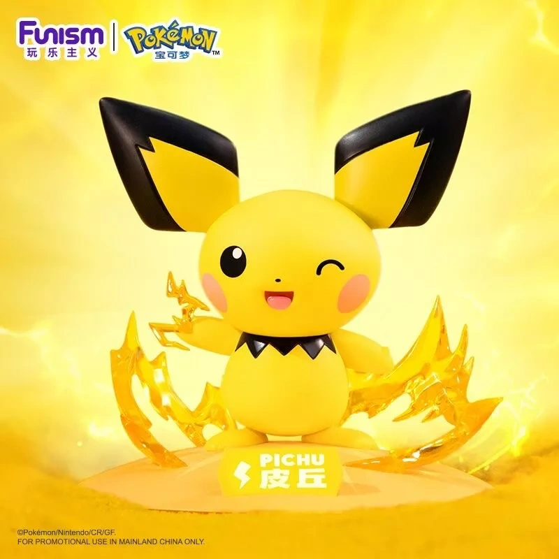 Funism Pokemon Pichu/Pawmi Mini Figurine Gift Pikachu Merchandise Creative Toy Small Size