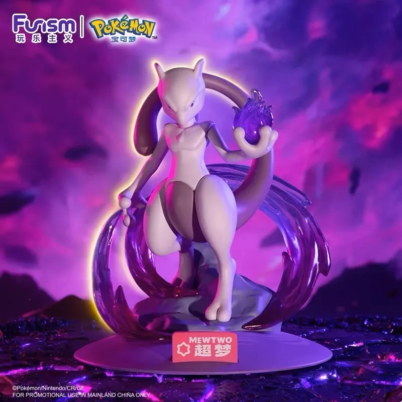 Funism Pokemon Mewtwo/Meowth Mini Figurine Gift Pikachu Merchandise Creative Toy Small Size