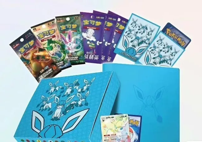 Pokemon TCG Simplified Chinese 2023 Exclusive Eevee GX Sealed Gift Box (Espeon / Glaceon / Sylveon / Leafeon / Umbreon)