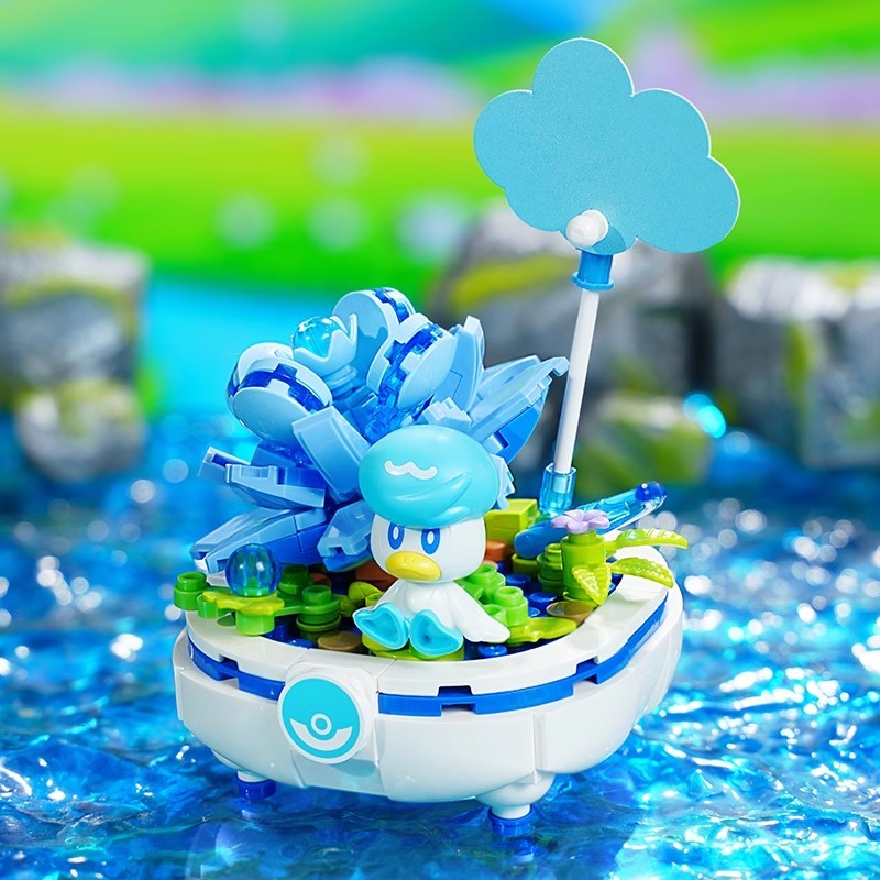 【New Product】Fantastic Keeppley Pokémon Potted Plant Toys (Second Edition) - Pikachu Ornaments as Gifts