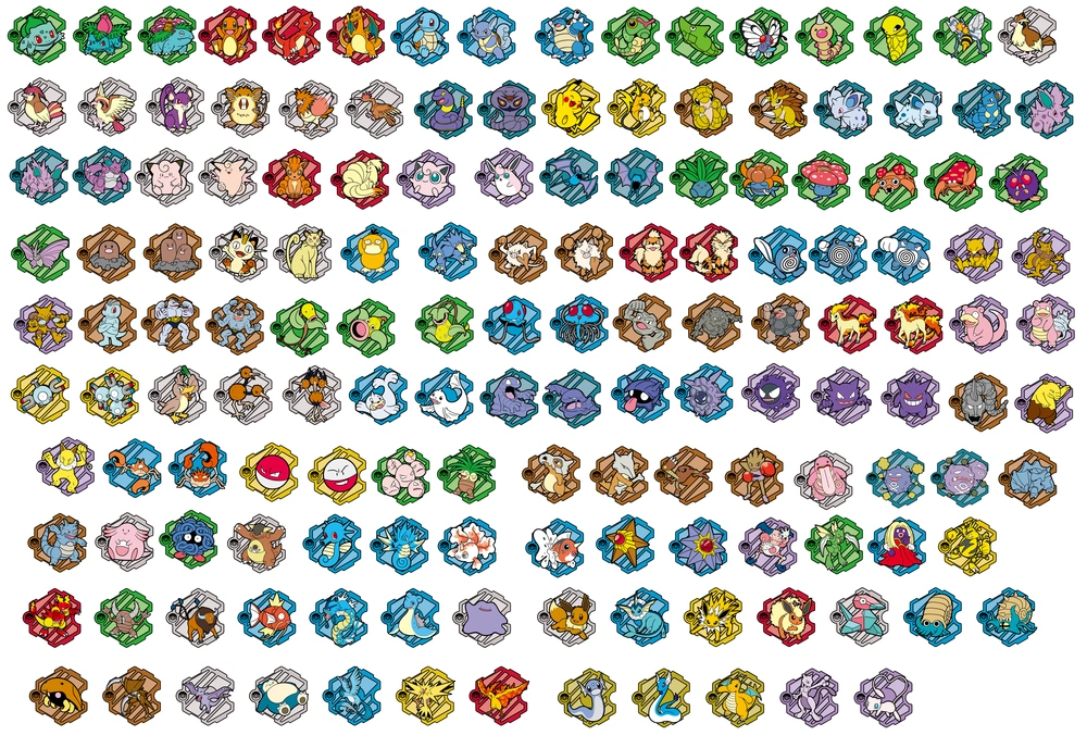 Collected 151 Pokemon 2025 Puzzle Fridge Magnet Set