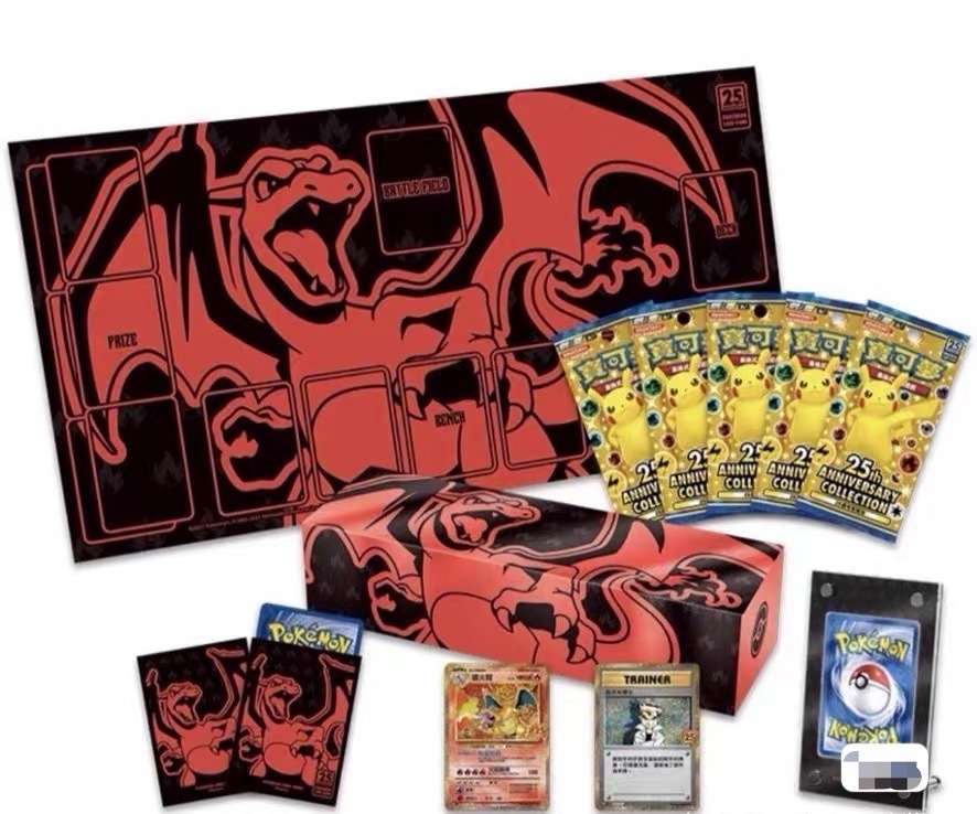Pokemon Chinese 25th Anniversary 6Pcs Reinforced Boxes Set Charizard Etc Sealed