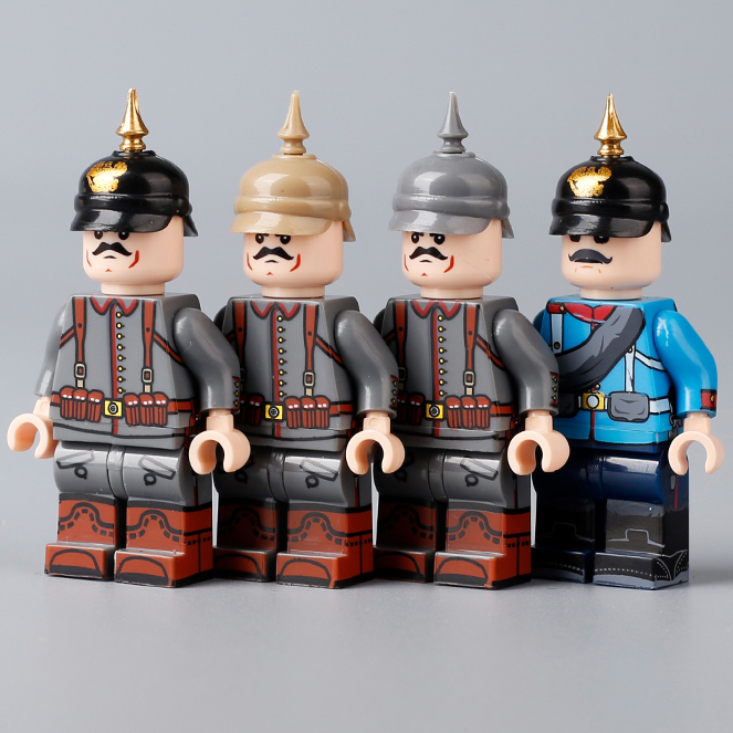 WW1 German Military Prussian Soldiers Minifigs Helmets Army Troops ...