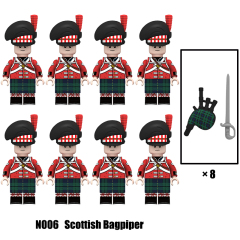 N001-003 Napoleonic Wars Military Soldiers Building Blocks WW2 Minifigs NCO British Fusilier Rifles Weapons Toys Children Gifts N004