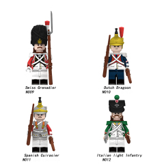 N004-008 Military Napoleonic Wars Military Soldiers Building Blocks  Dutch Gragoon Swiss Grenadier Weapons Toys Children Gifts