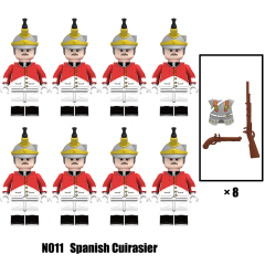 N004-008 Military Napoleonic Wars Military Soldiers Building Blocks  Dutch Gragoon Swiss Grenadier Weapons Toys Children Gifts