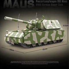 Military World War II Mouse Heavy Tank Building Block Toy Collection Model Children For Christmas And Birthday Gifts