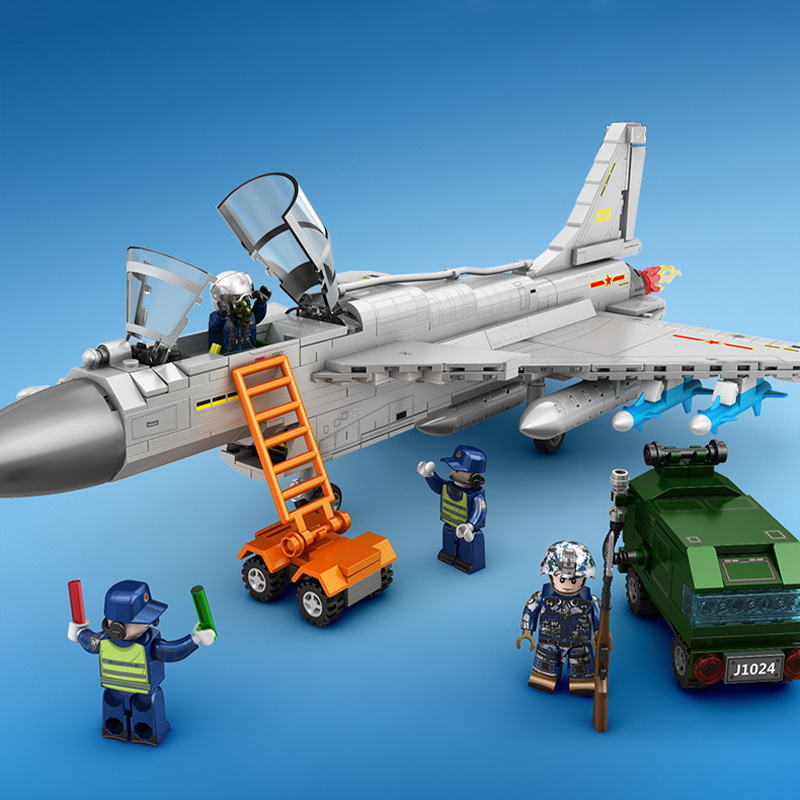 Sembo 202228 MOC Military Building Blocks J-108 Fighter 757PCS Gun Minifigure Weapons Toys Children Gifts Boys Compatible