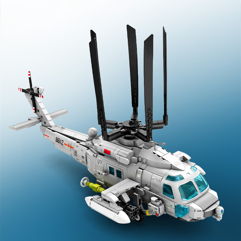 Sembo 202229 MOC Military Building Blocks Navy type Z-20 Helicopter Minifigure Weapons Toys Children Gifts Boys Compatible
