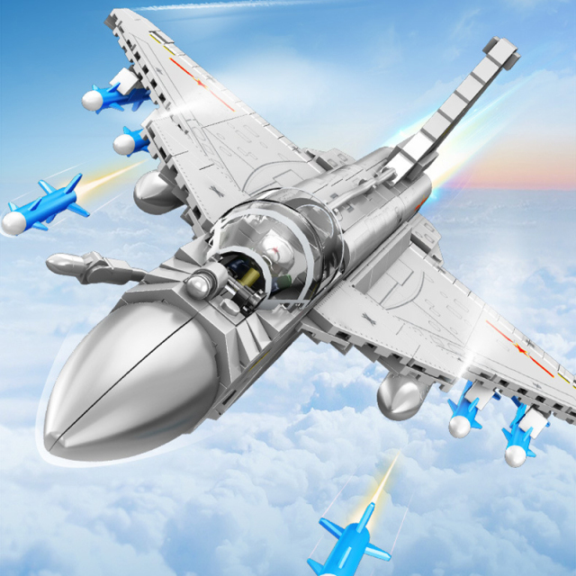 Sembo 202228 MOC Military Building Blocks J-108 Fighter 757PCS Gun Minifigure Weapons Toys Children Gifts Boys Compatible