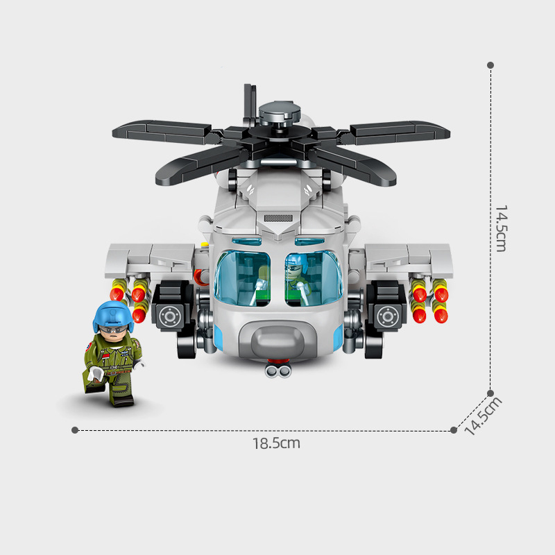 Sembo 202218 MOC Military Building Blocks Multipurpose Carrier-based Fighte 960PCS Gun Minifigure Weapons Toys Children Gifts