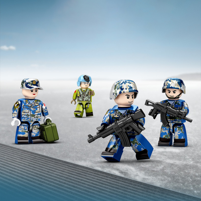 Sembo 202229 MOC Military Building Blocks Navy type Z-20 Helicopter Minifigure Weapons Toys Children Gifts Boys Compatible