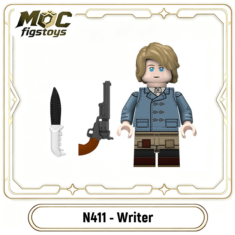 Military US West Cowboy Minifigures Western Cowboy Eivor Writer Godmather Weapon Helmet Army Children Gifts Toys Compatible N409-416