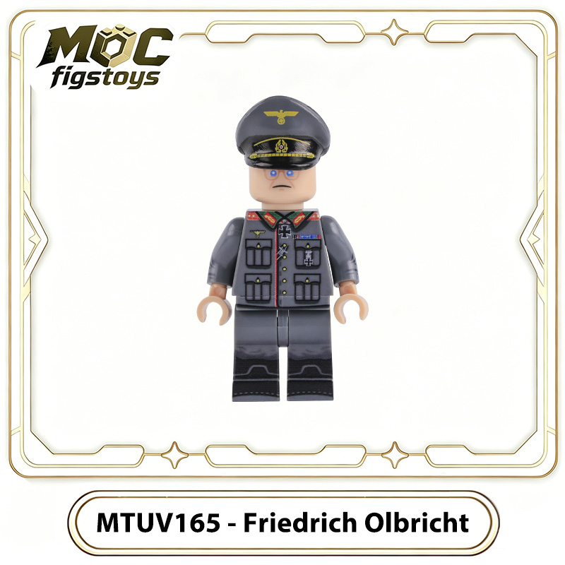 WWII German Army Officer Friedrich Olbricht Custom Military Solider Minifigre Building Block Toy Historical Collection Gifts MTUV165