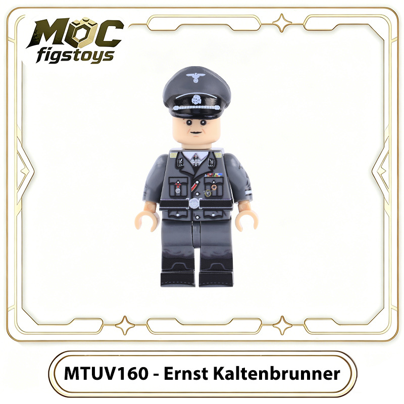 WW2 German Officer Ernst Kaltenbrunner General Historical Military Minifgure Building Blocks SS-Obergruppenführer Toy Fans Gifts MTUV160