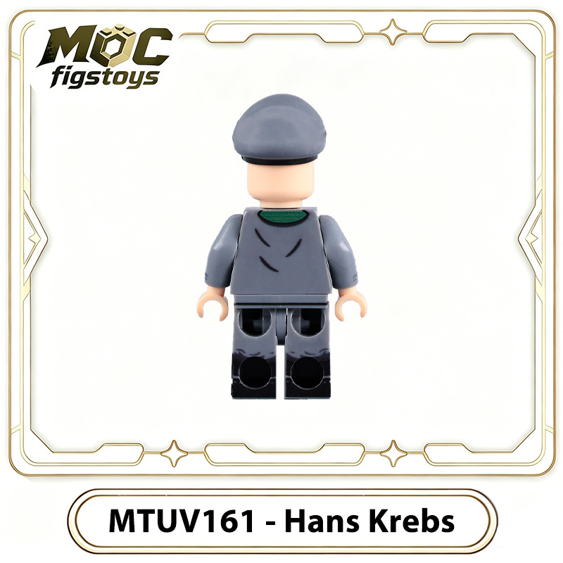 WW2 German Army Officer Minifigure Hans Krebs Chief of General Staff Building Blocks Historical Collection Military Gifts Toy MTUV161