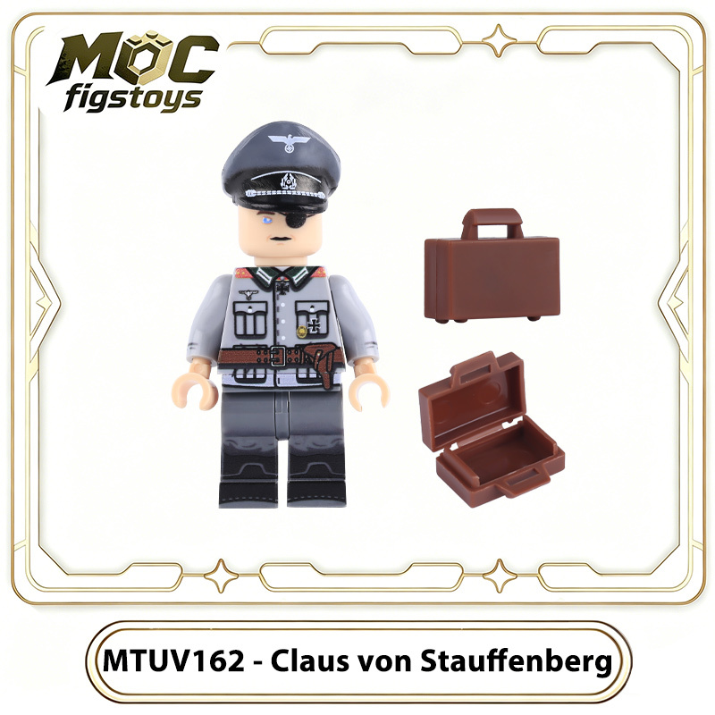 WW2 German Officer Minifigure Claus von Stauffenberg Building Blocks Oberst Colonel Valkyrie Operation Historical Collection Toy Gifts MTUV162