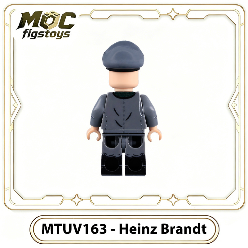 WW2 German Military Officer Heinz Brandt Oberst Colonel Minifigure Building Block Historical Figure Collection History Fans Toys Gifts MTUV163